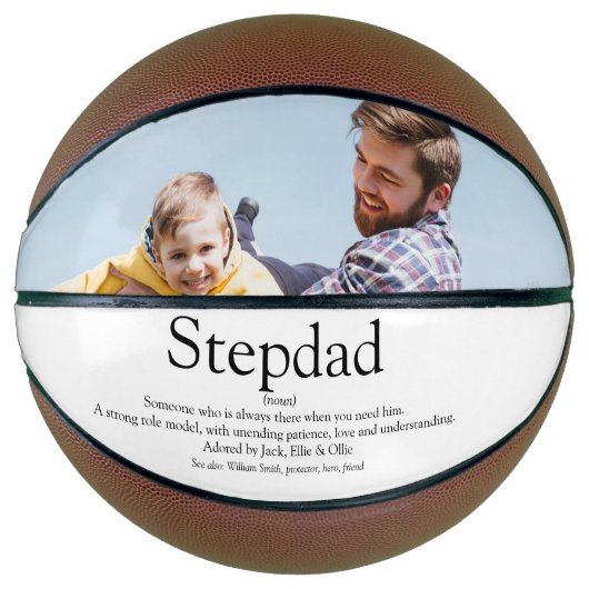 Der beste Stepfather Stepdad Foto Fun der Welt Coo Basketball (Vorderseite)