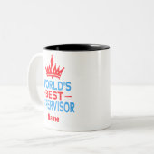 Der beste Supervisor der Welt, Individuelle Name Zweifarbige Tasse (Vorderseite Links)
