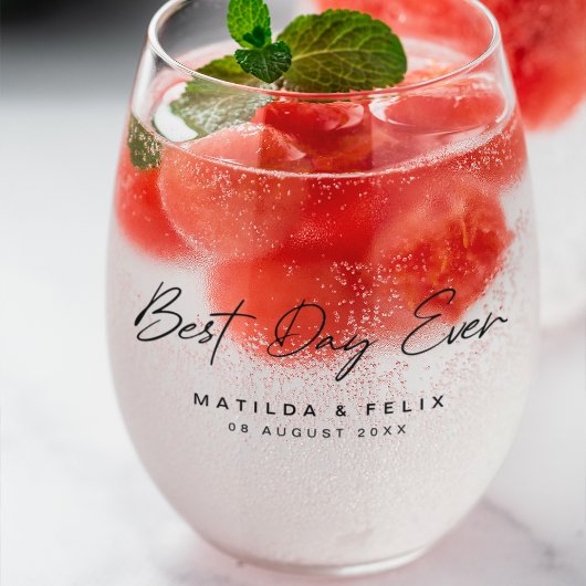 Der beste Tag aller Minimalistischen, sauberen, ei Weinglas Ohne Stiel