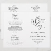 Der beste Tag, die Hochzeitsfeier - Programm für f (Vorne/Hinten)