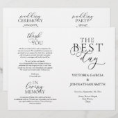 Der beste Tag, die Hochzeitsfeier - Programm für f (Vorne/Hinten)