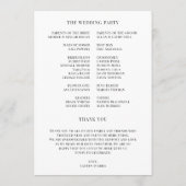 Der beste Tag für die Hochzeit Programm (Rückseite)