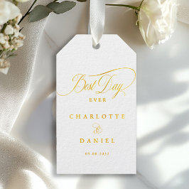 DER BESTE TAG JE! Elegant, Hochzeit Geschenkanhänger