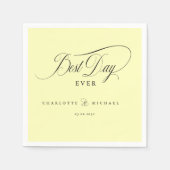 DER BESTE TAG JE! Elegant, Hochzeit Serviette (Vorderseite)