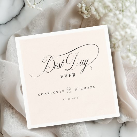 DER BESTE TAG JE! Elegant, Hochzeit Serviette