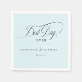 DER BESTE TAG JE! Elegant, Hochzeit Serviette (Vorderseite)