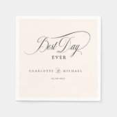 DER BESTE TAG JE! Elegant, Hochzeit Serviette (Vorderseite)