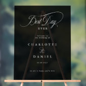 DER BESTE TAG JE! Elegantes Hochzeitsbanner Acrylschild (Neutral)