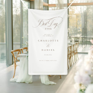 DER BESTE TAG JE! Elegantes Hochzeitsbanner Banner