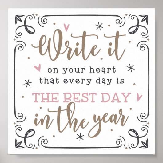 Der beste Tag Poster (Vorne)