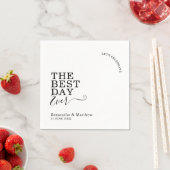 Der beste Tag überhaupt Moderne Boho-Hochzeit Serviette (Beispiel)