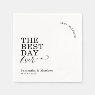 Der beste Tag überhaupt Moderne Boho-Hochzeit Serviette