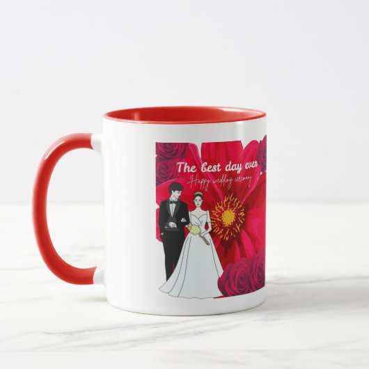 Der beste Tag überhaupt rot Tasse (Links)