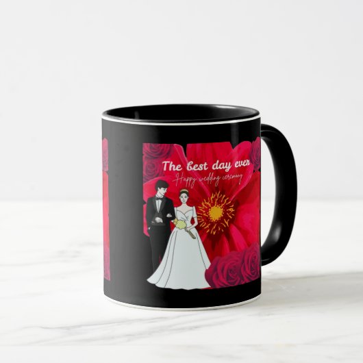 Der beste Tag überhaupt schwarz Tasse (VorderseiteRechts)