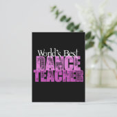 Der beste Tanzlehrer der Welt Postkarte (Stehend Vorderseite)