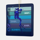 Der beste Taucher, der je für Frauen angepasst wer Keramikornament (Links)