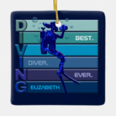Der beste Taucher, der je für Frauen angepasst wer Keramikornament (Vorderseite)