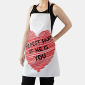 Der beste Teil von mir romantischer Text in einem Schürze (InSitu)