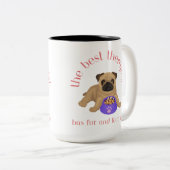 Der beste Therapeut hat vier Beine. Zweifarbige Tasse (VorderseiteRechts)