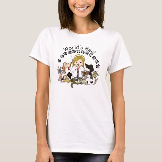 Der beste Tierarzt der Welt - weibliches blondes T-Shirt (Vorderseite)