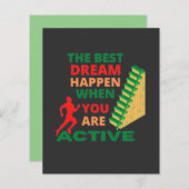 Der beste Traum passiert, wenn Sie aktiv sind (Vorne/Hinten)