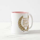 "Der beste Treibstoff für den Vater der Welt" Zweifarbige Tasse (VorderseiteRechts)