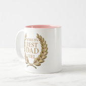 "Der beste Treibstoff für den Vater der Welt" Zweifarbige Tasse (Vorderseite Links)