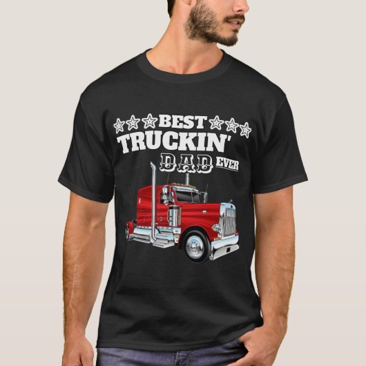 Der beste Trucking-Papa je T-Shirt (Vorderseite)
