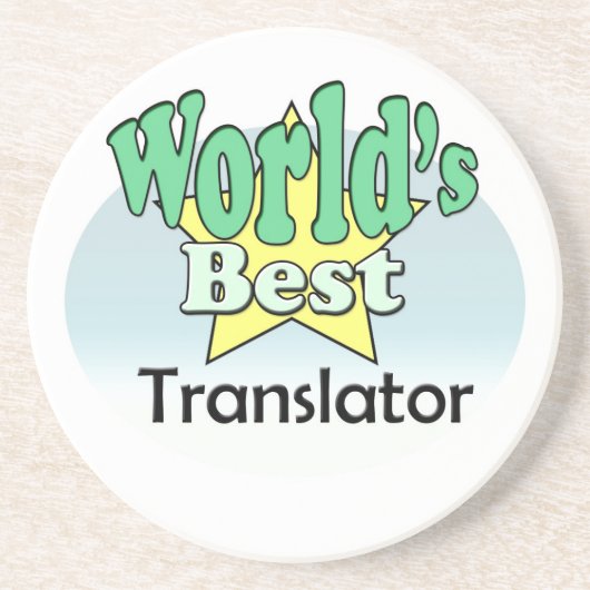 Der beste Übersetzer der Welt Getränkeuntersetzer (Vorne)