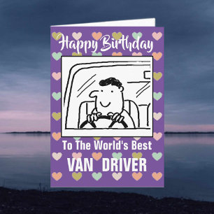 Der beste Van Driver des Wortes - Happy Birthday Karte