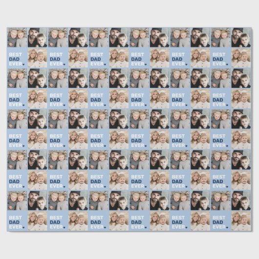 Der beste Vater aller Foto Geschenkpapier (Flach)