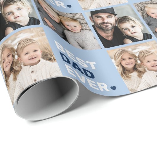 Der beste Vater aller Foto Geschenkpapier (Rolleneckpunkt)
