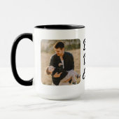 Der beste Vater aller modernen Foto, schwarzer Vat Tasse (Links)