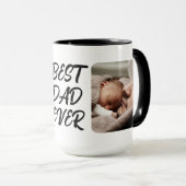 Der beste Vater aller modernen Foto, schwarzer Vat Tasse (VorderseiteRechts)