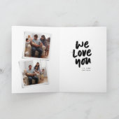 Der beste Vater aller modernen trendigen schwarzen Karte (Innenseite)