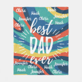 Der beste Vater aller personalisierten Kinder erne Fleecedecke (Vorderseite)