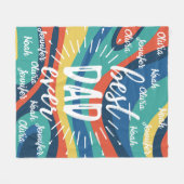 Der beste Vater aller personalisierten Kinder erne Fleecedecke (Vorderseite (Horizontal))