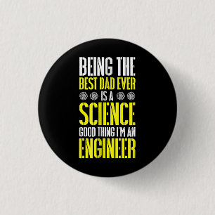 Der beste Vater aller Zeiten ist ein Science Engin Button