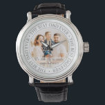 Der beste Vater aller Zeiten - Klassisches Foto Armbanduhr<br><div class="desc">Dieses einfache und klassische Design besteht aus Serifentypografie und fügt ein benutzerdefiniertes Foto hinzu. "Der beste Vater aller Zeiten" umkreist das Foto deines Vaters,  Vaters,  Papas etc.</div>