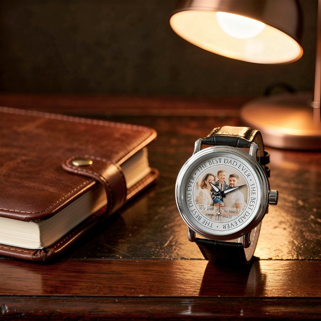 Der beste Vater aller Zeiten - Klassisches Foto Armbanduhr (Von Creator hochgeladen)