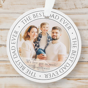 Der beste Vater aller Zeiten - Klassisches Foto Ornament