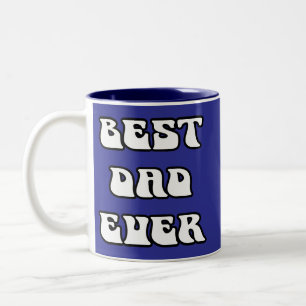 Der beste Vater aller Zeiten Schwarzer Typo Schwar Zweifarbige Tasse