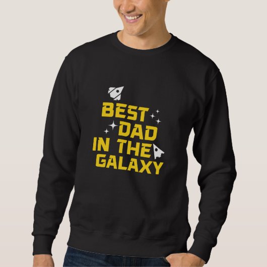 Der beste Vater am Galaxy-Vatertag Sweatshirt (Vorderseite)