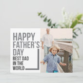 Der beste Vater am Weltvatertag | Fotokarte Karte (Stehend Vorderseite)