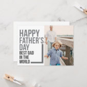 Der beste Vater am Weltvatertag | Fotokarte Karte (Vorderseite/Rückseite Beispiel)