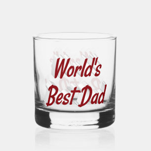 Der beste Vater burgundy text Fathers Day Whiskyglas
