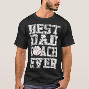 Der beste Vater Coach je Baseball Vatertag T-Shirt