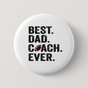 Der beste Vater Coach je Vatertag Fußball Geschenk Button