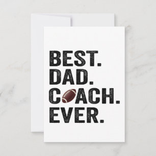 Der beste Vater Coach je Vatertag Fußball Geschenk Dankeskarte