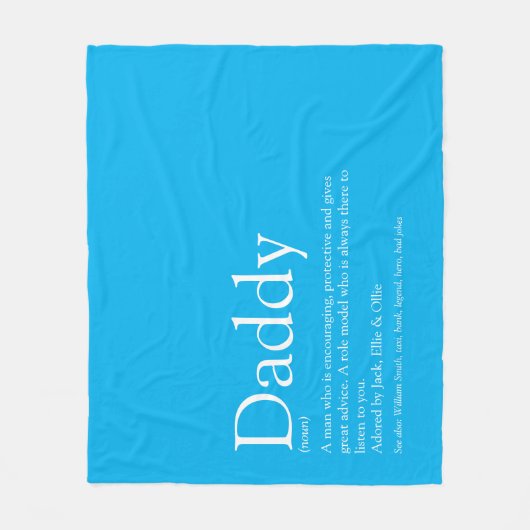 Der beste Vater Daddy Pater definiert Fuchs Sky Bl Fleecedecke (Vorderseite)
